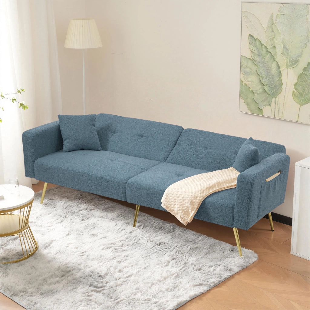 Divano letto regolabile - Zephmum- Con cuscini e tasche laterali