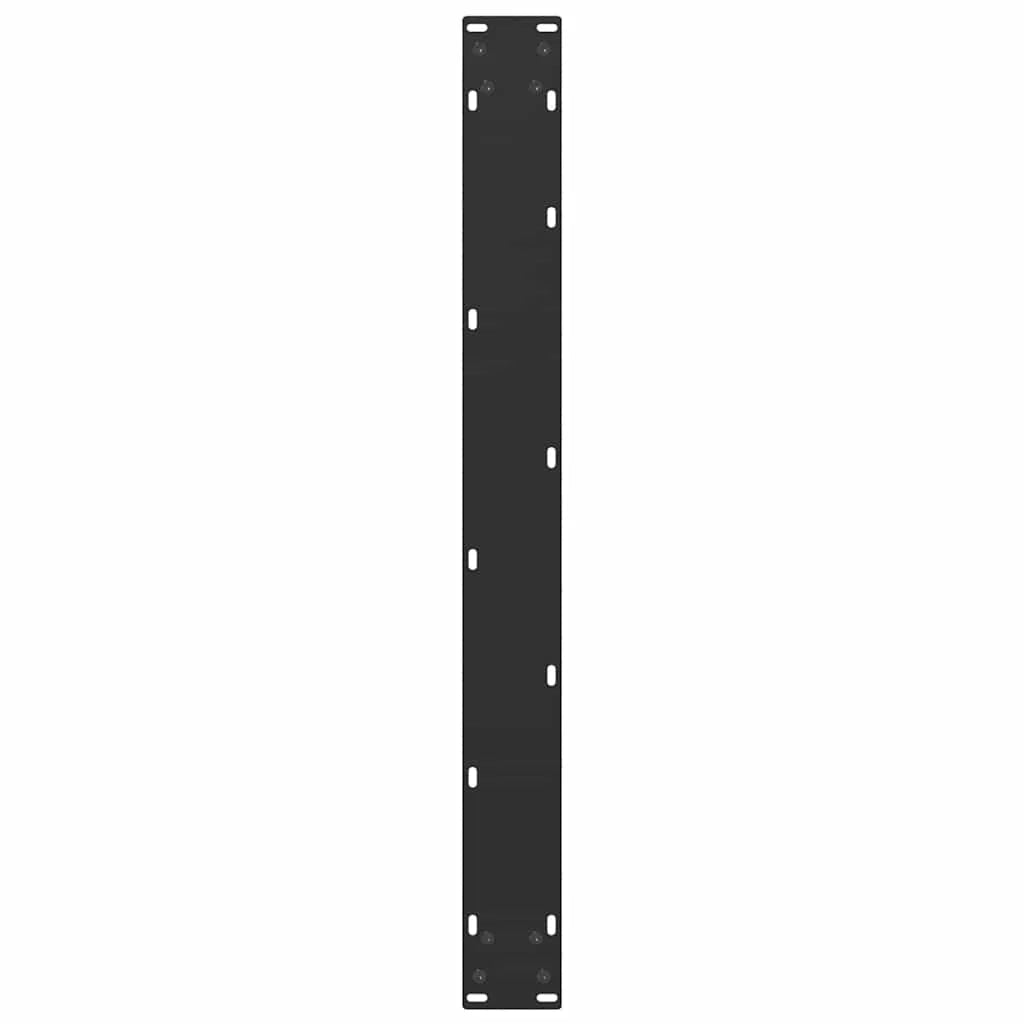 Set di 3 gambe regolabili a forma di U per tavolo da pranzo 90 x 72 cm design moderno acciaio nero 02_0057448