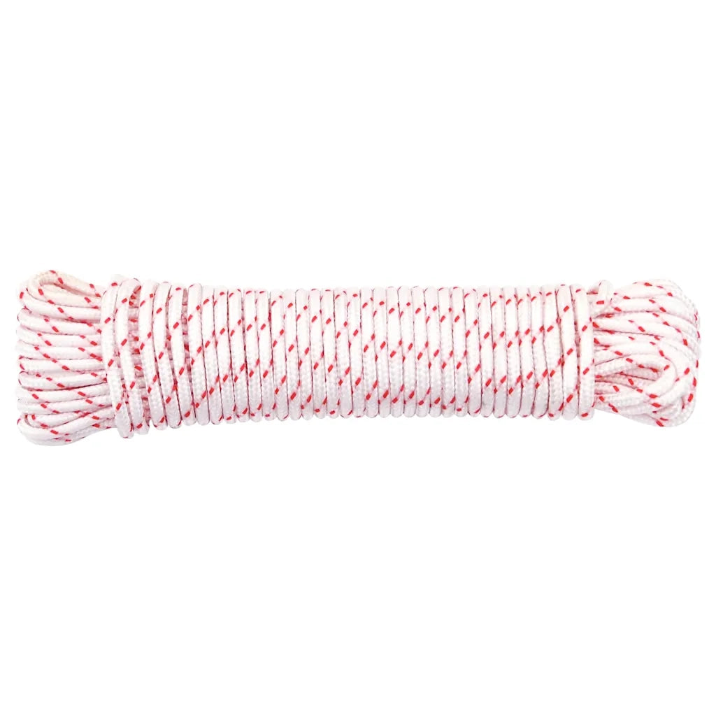 Fune di Avviamento a Strappo Bianco e Rosso Ã˜3 mm 10 m in Nylon