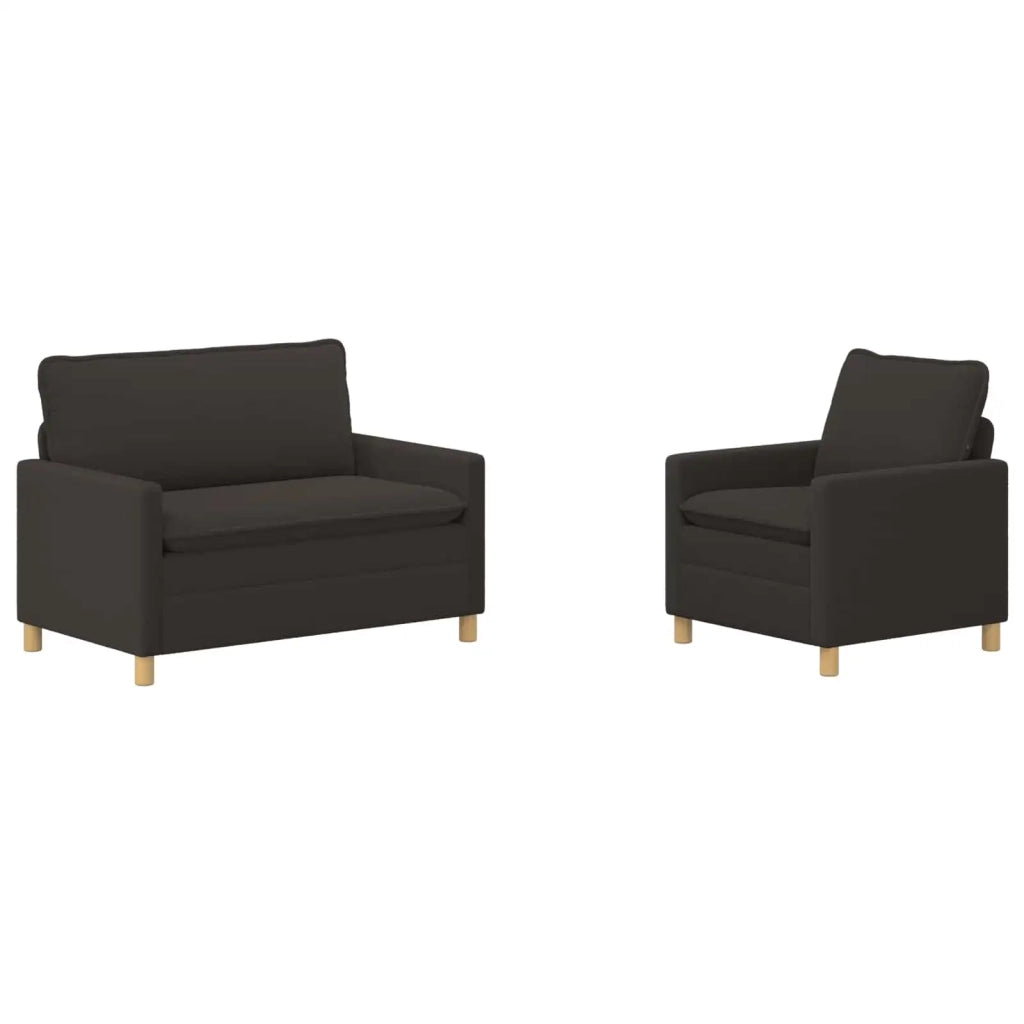 Set di divani 2 pz Grigio Scuro Tessuto 3417038