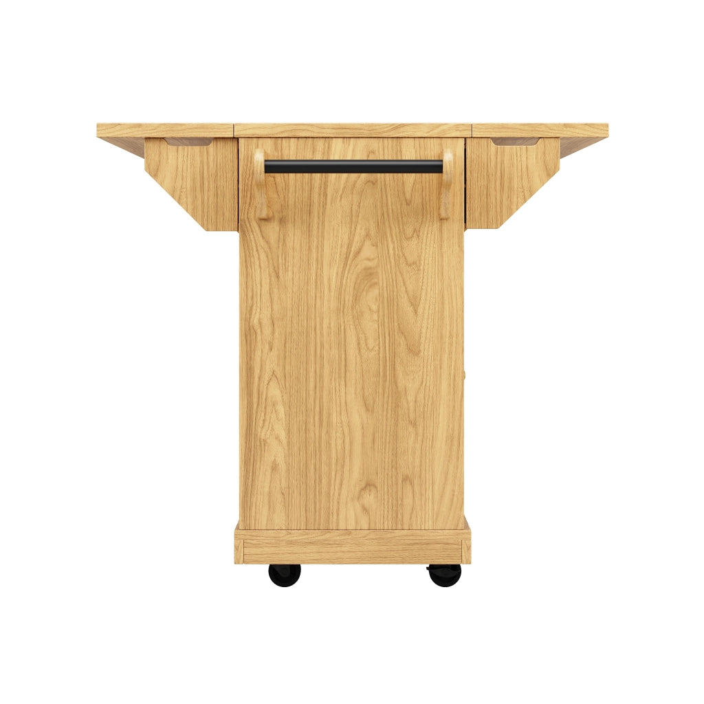 CARRELLO DA CUCINA 142,5x80x95 cm MDF Legno Naturale con ruote