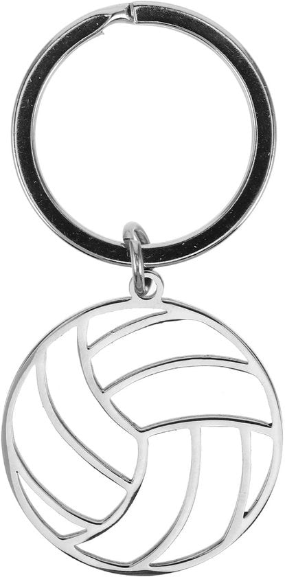 Accessorio per volleyballe per chiave in acciaio inossidabile 6 x 3 cm per appassionati di volley, regalo per tornei e zaini sportivi