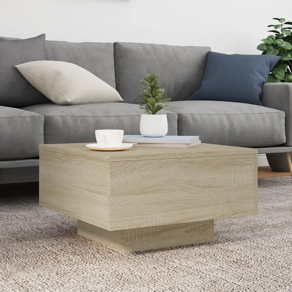 Tavolino da Salotto Rovere Sonoma 55x55x31 cm Legno Multistratocod mxl 110249
