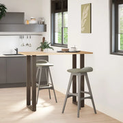Gambe per tavolo da bar a forma di U 2 pz in acciaio naturale 40x(110-111) cm 4013243