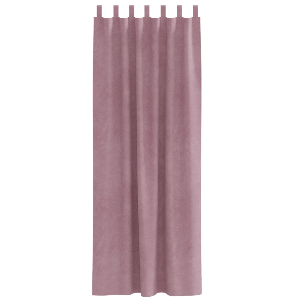 Tende oscuranti  con anelli per appendere 2 pezzi in velluto rosa scuro