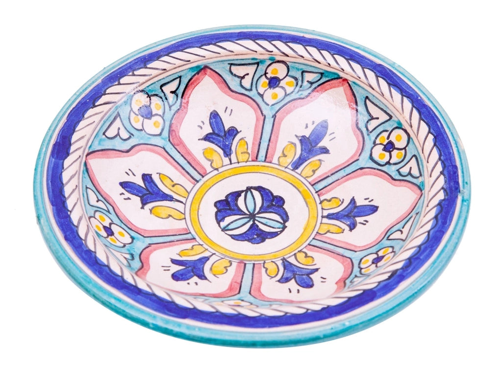 Biscottini Piatto in ceramica decorato a mano
