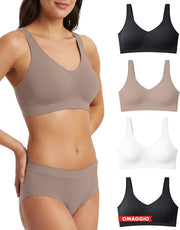 Corsetto Donna - Tessuto Microfibra - Sottoveste Senza Nodo - Elastico - 3 Pezzi - Comfortevole e Respirante - Sottoveste Donna