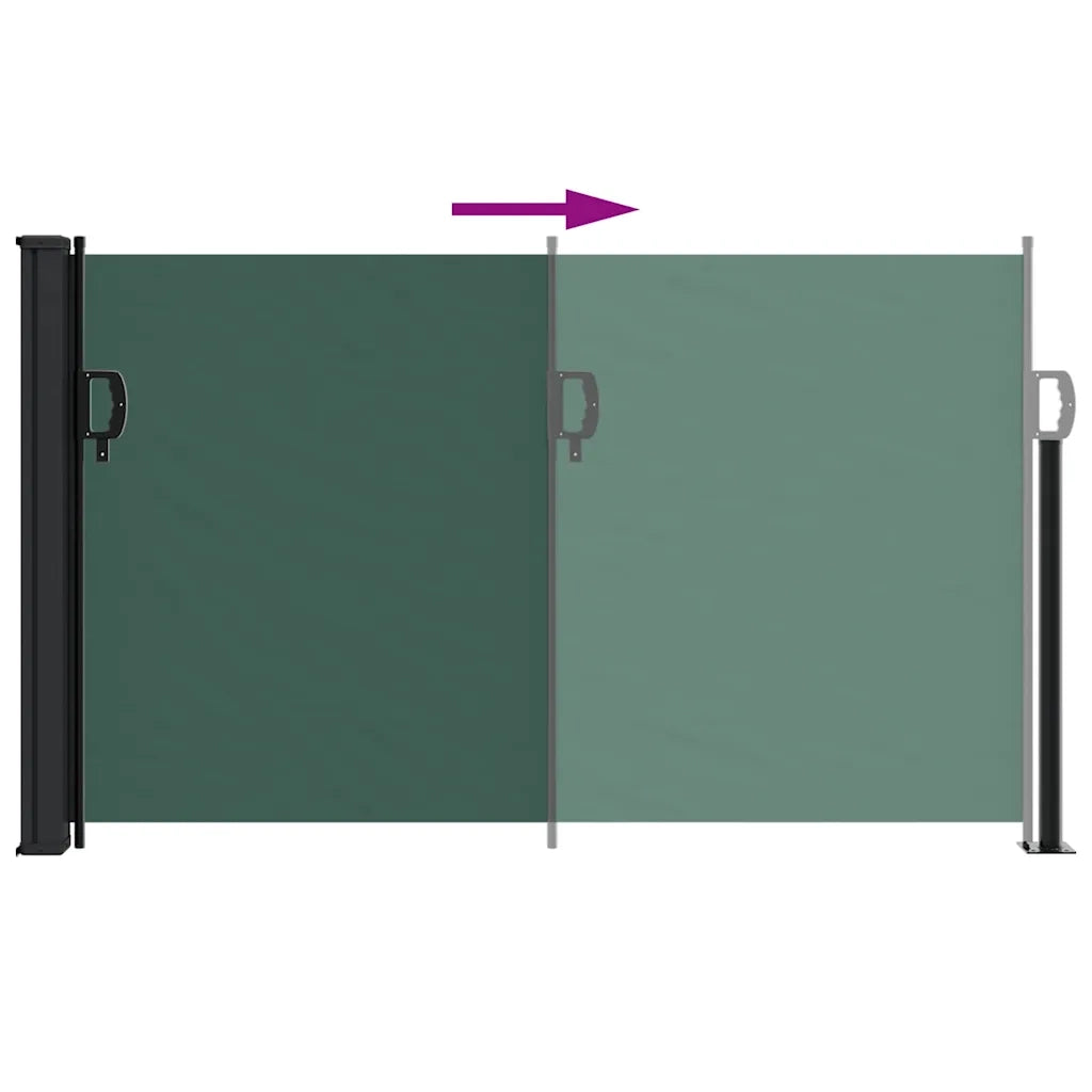 Tenda da Sole | Tenda parasole Laterale Retrattile Verde Scuro 120x600 cm