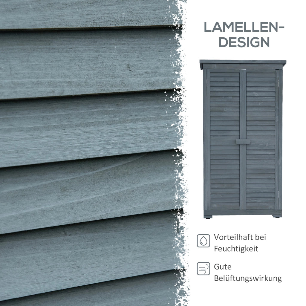Casetta Giardino in Legno ¨C zephmum ¨C Grigio 87x46.5x160cm