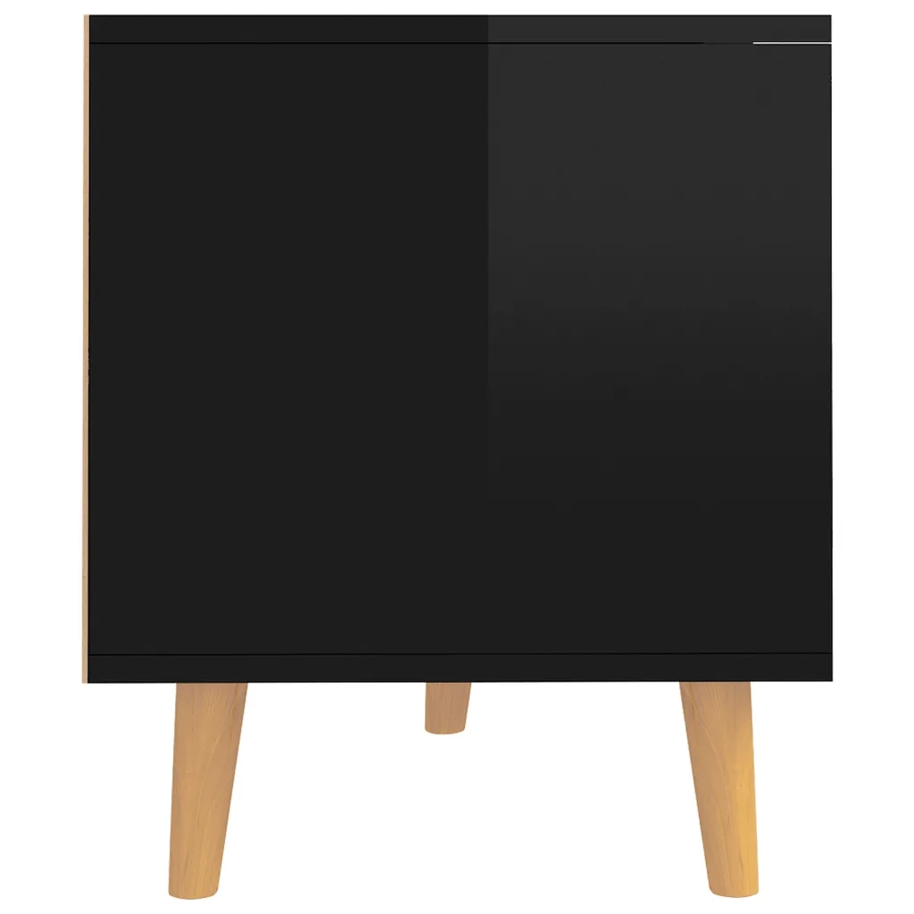 Mobile Porta TV-Credenza TV Nero Lucido 90x40x48,5 cm Legno Multistrato