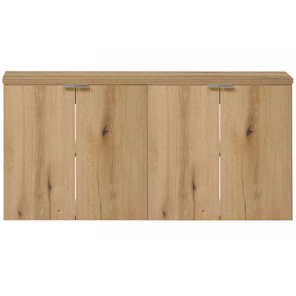 Set NEWPORT 2 Armadi Pensili Sottolavabo con Piano di Lavoro 120x60x40 Effetto Rovere [en.casa]