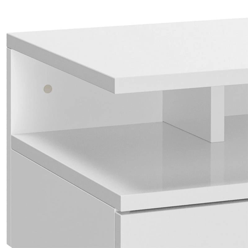 SET DA 2 COMODINI MODERNI SOSPESI CON CASSETTO E MENSOLA IN LEGNO 35X32X22CM