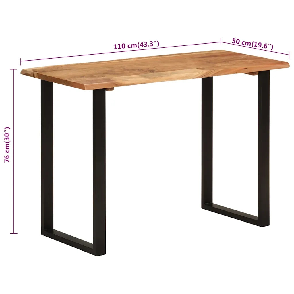 Tavolo da Pranzo 110x50x76 cm Legno Massello di Acacia 350289
