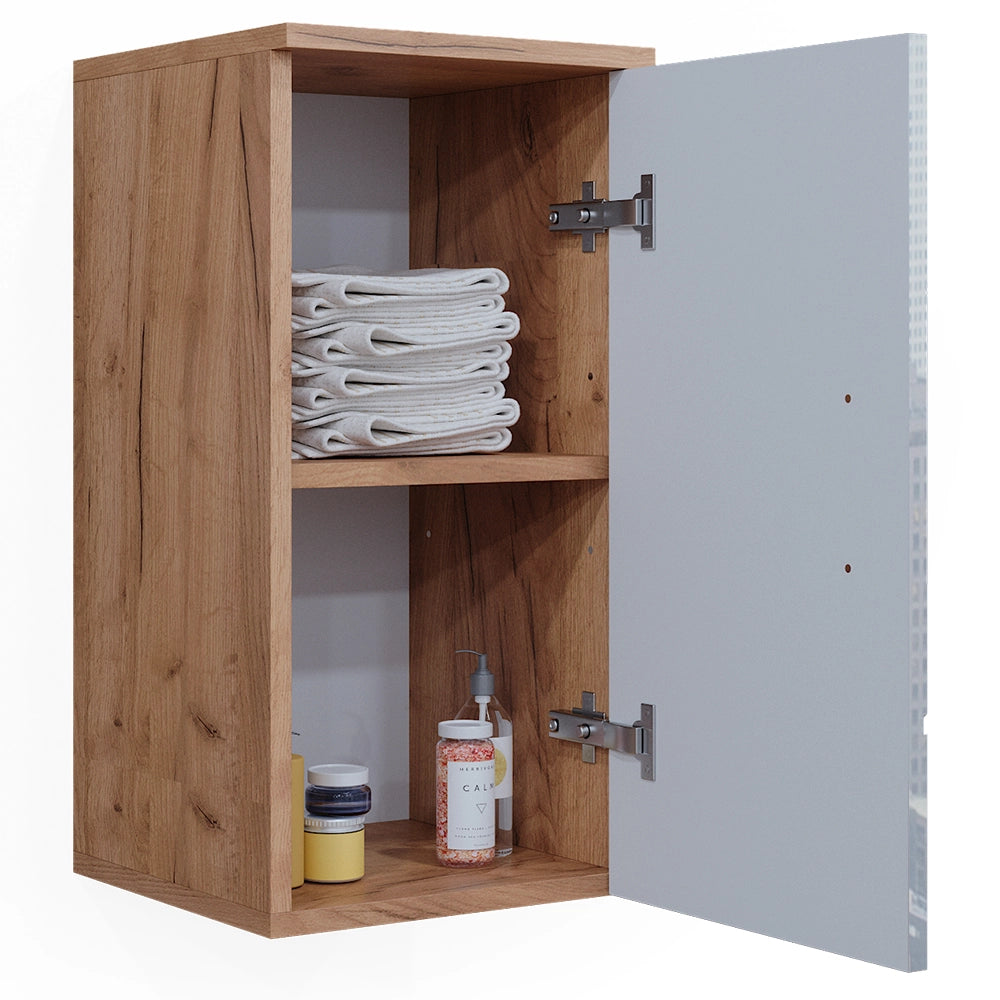 Mobile bagno Irma Bianco lucido/Rovere dorato 30 x 59 cm con ripiano Vicco