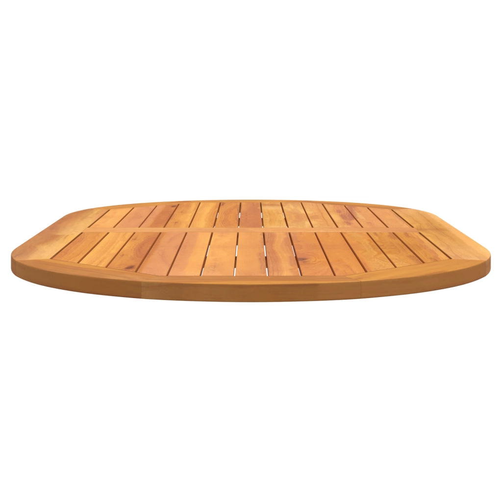 Piano Tavolo 120x70x2,2 cm Ovale in Legno Massello di Teak