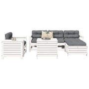 Set Divani da Giardino 7 pz Bianco in Legno Massello di Pinocod mxl 92935