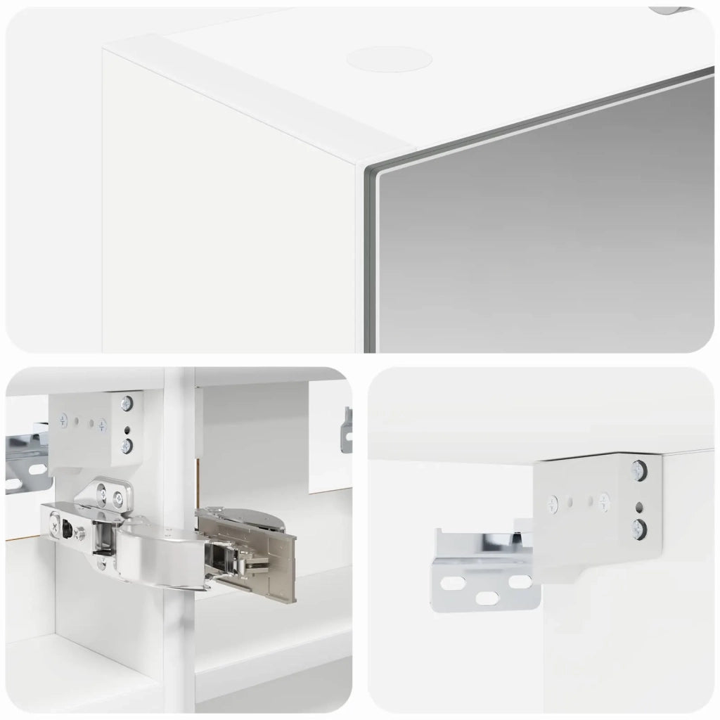 Mobiletto per specchio da bagno Bianco 30 x 10,5 x 50 cm 889015