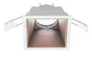 GFA625 - FARETTO DA INCASSO BIANCO OPACO E RAME 1 LUCE ATTACCO GU10 QUADRATO 9CM