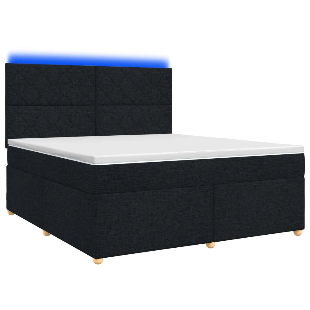 Letto box spring con materasso Nero 140 x 200 cm Tessuto 3455373