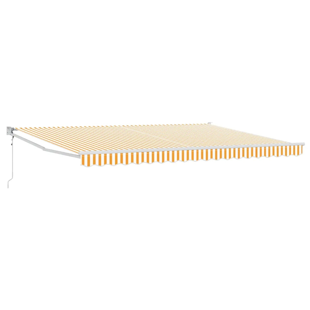 Tettuccio Elettrico Retrattile Giallo e Bianco 4 x 2 m CFW4927519