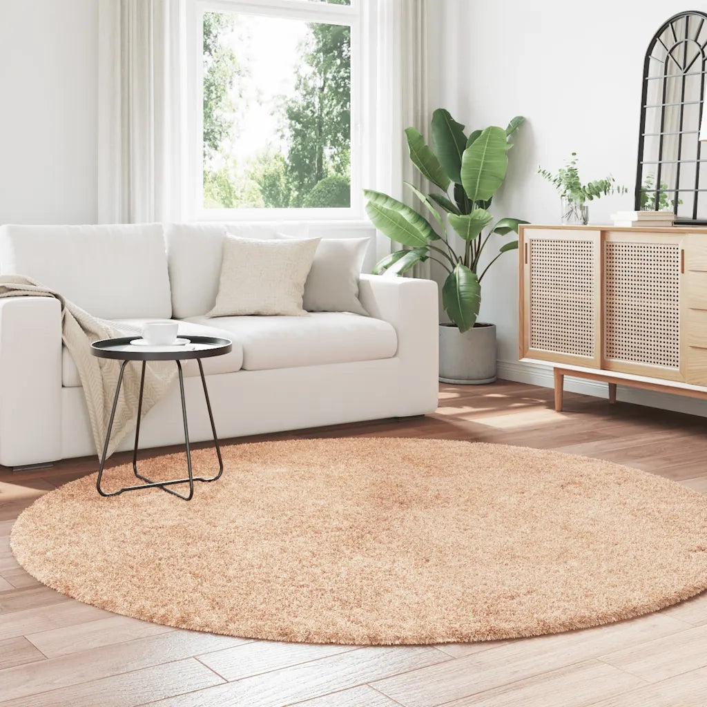 Tappeto del soggiorno | Tappeto Shaggy a Pelo Lungo NAVARRA Beige 200x200 cm poliestere