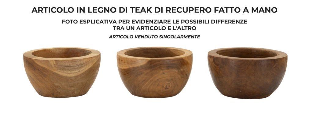 S/TASCHE ERUSI SIMPLE IN TEAK RIC.CM Ø15X9,5 (PEZZI UNICI-NON RIP.IN SERIE)