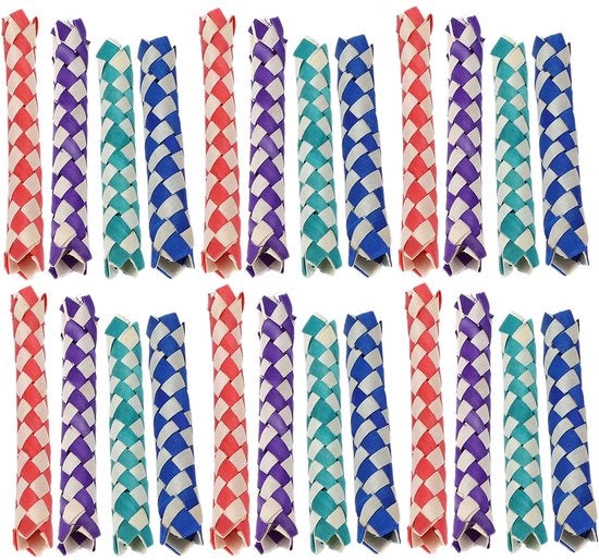 Vingervallen in Bamboe, 24 pezzi, per gioco per uccelli, pappagalli, kauwspeelgoed, bamboe, 24 pezzi, per feste per bambini
