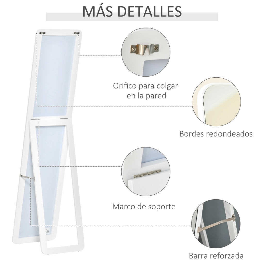 Specchio a Pieno Corpo ¨C zephmum ¨C 37x43x156 cm Bianco