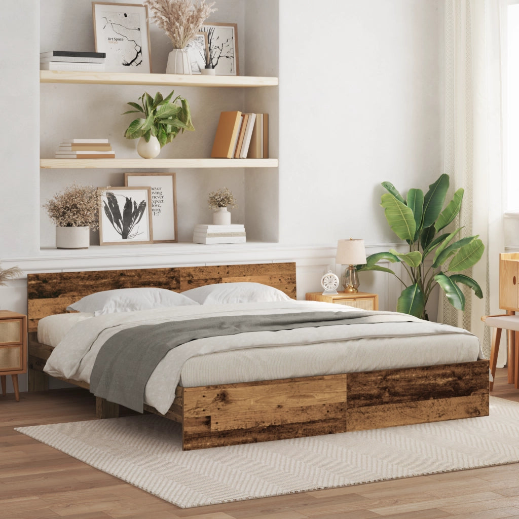 Struttura letto con testiera Legno antico 180x200 cm Legno ingegnerizzato