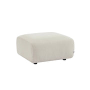Poggiapiedi per divano wallas bouclé, crema