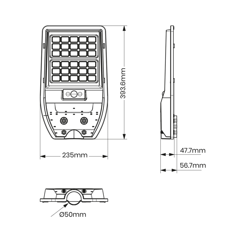 Lanterna solare LED 50W 500lm PIR crepusc. IP65 VIA Eko-Light