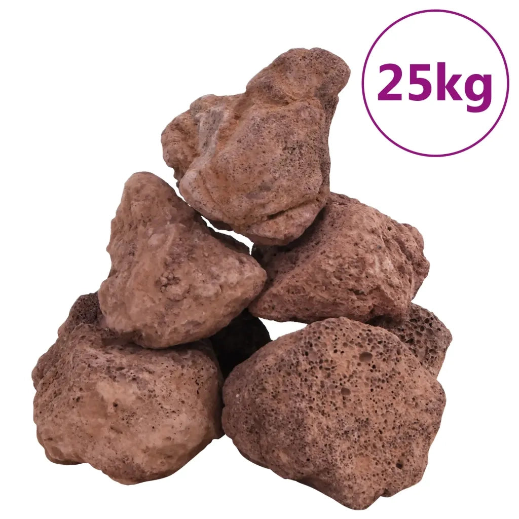 Rocce Vulcaniche 25 kg Rosse 10-30 cm CFW6593510