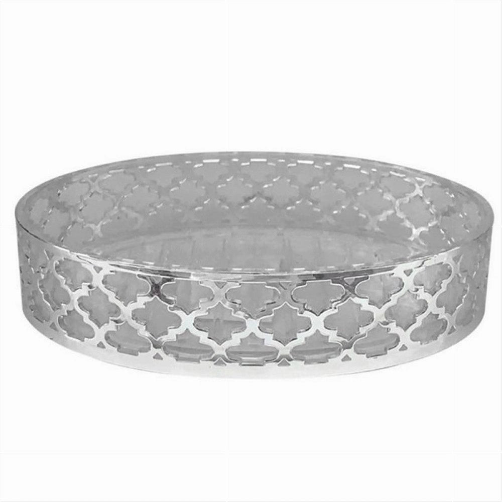 Trade Shop - Piattino Porta Sapone Saponetta Accessorio Bagno Argento Stile Baracco Arredo 59108 -