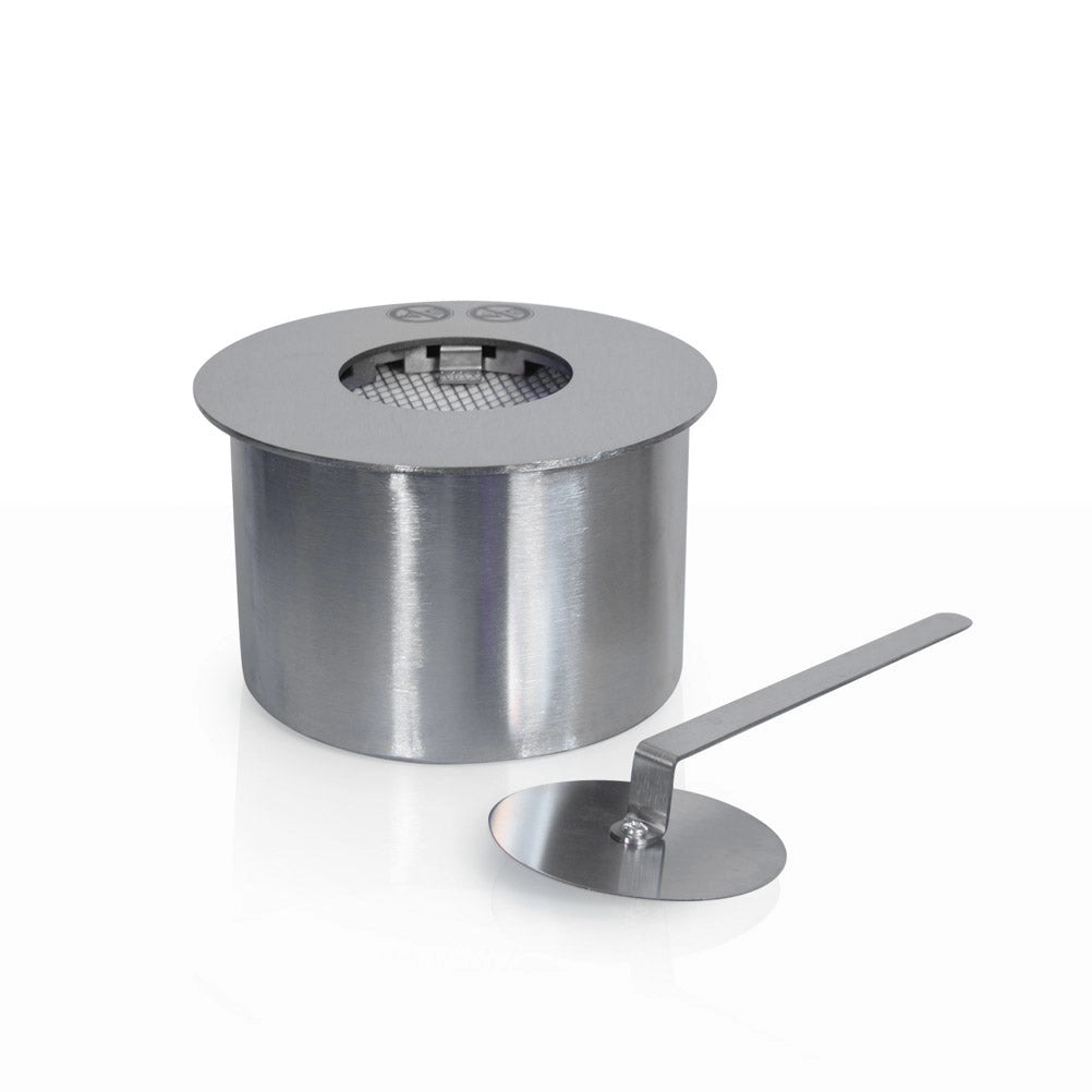 Bruciatore Rotondo per Camino a Bioetanolo Ø18x10 cm 2 lt Senza Vetro in Acciaio Inox