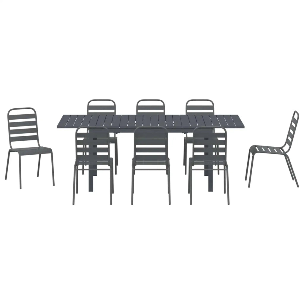 Set da Pranzo per Giardino 9 pcs Antracite 3378827
