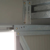 Casetta Box da Giardino in Lamiera Grigio 213x127x185 cm