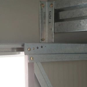 Casetta Box da Giardino in Lamiera Grigio 213x127x185 cm