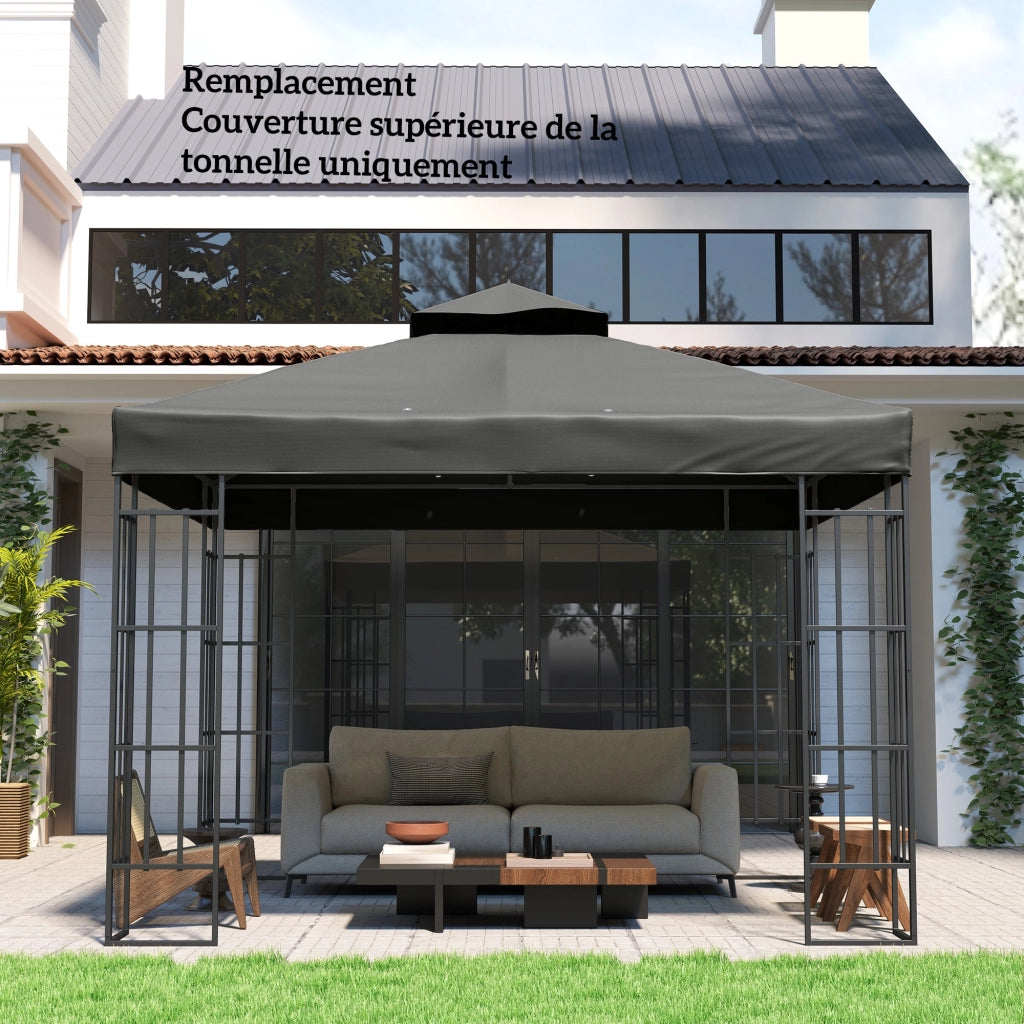 Tenda da giardino 3x3m ¨C zephmum ¨C grigio scuro UPF30+