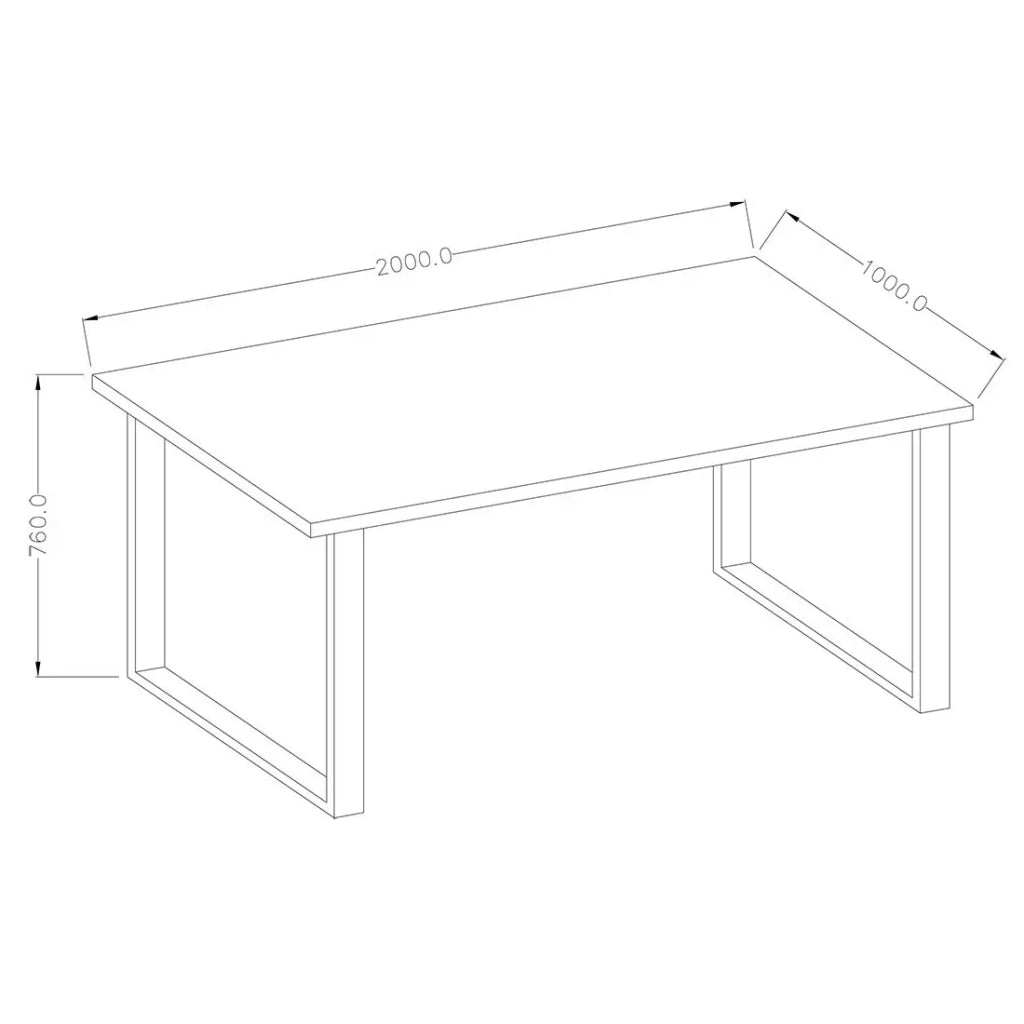 Tavolo 8 persone per sala da pranzo collezione MILO colore rovere.