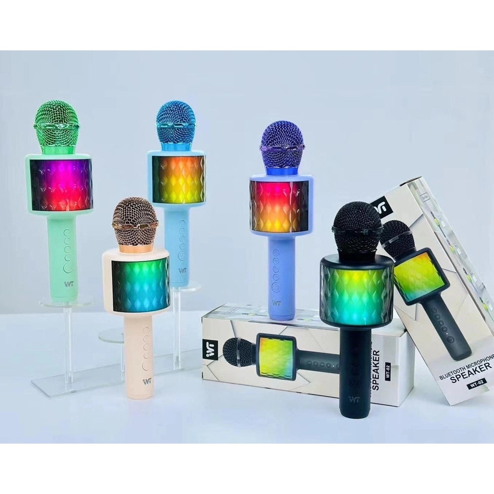 Trade Shop - Microfono Karaoke Con Batterie Connessione Bluetooth Speaker Portatile Pulsanti Musica -