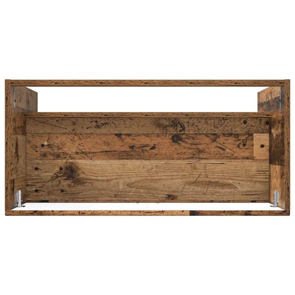 Mobiletto da bagno sotto il lavello Legno antico 890072