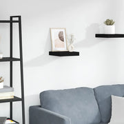 Scaffale a Parete Nero 23x23,5x3,8 cm in MDF 323823