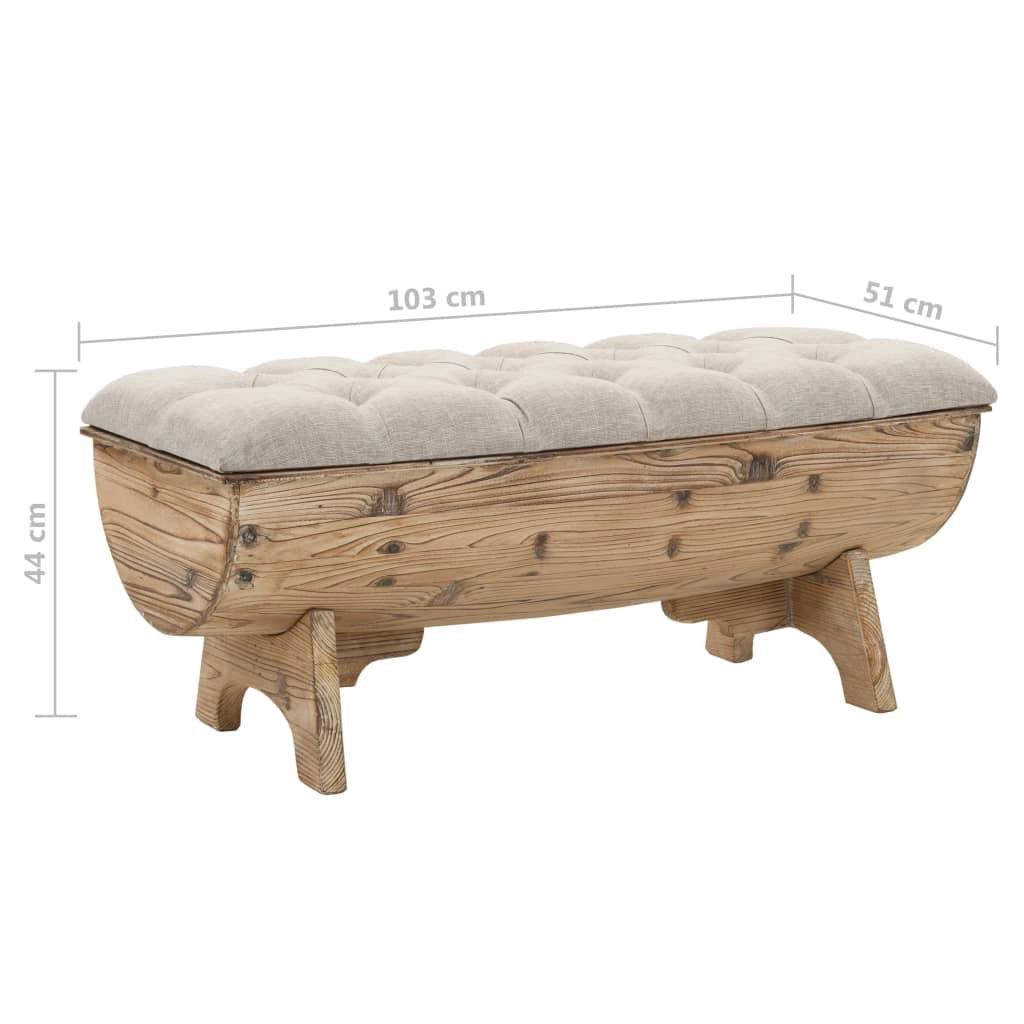 Panca contenitore in legno massello e tessuto 103 x 51 x 44 cm 02_0021259
