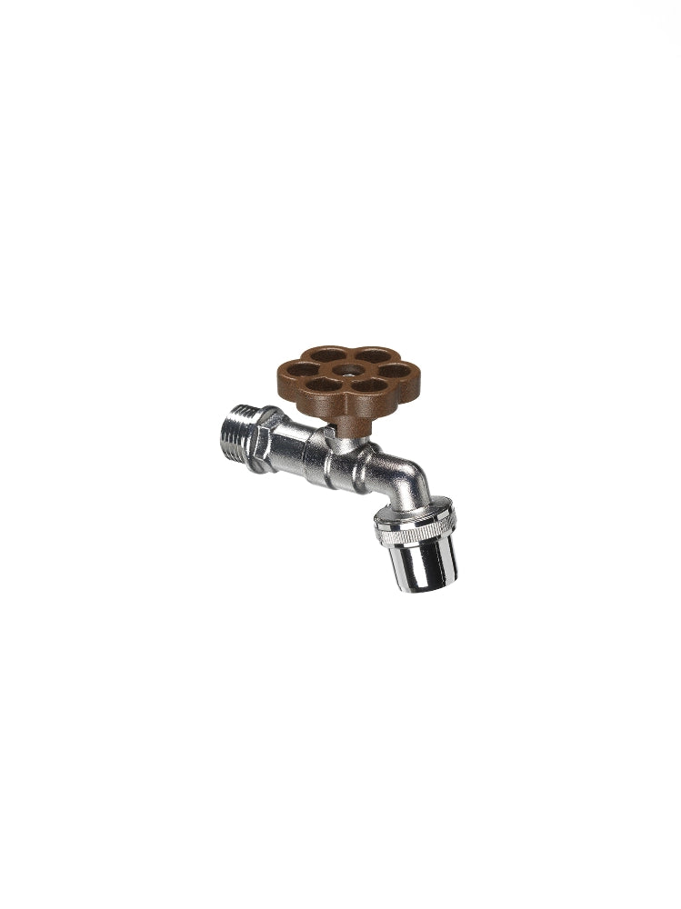 Rubinetto con manopola a fiore Belfer colorato Ø 29 mm Colore: Ruggine