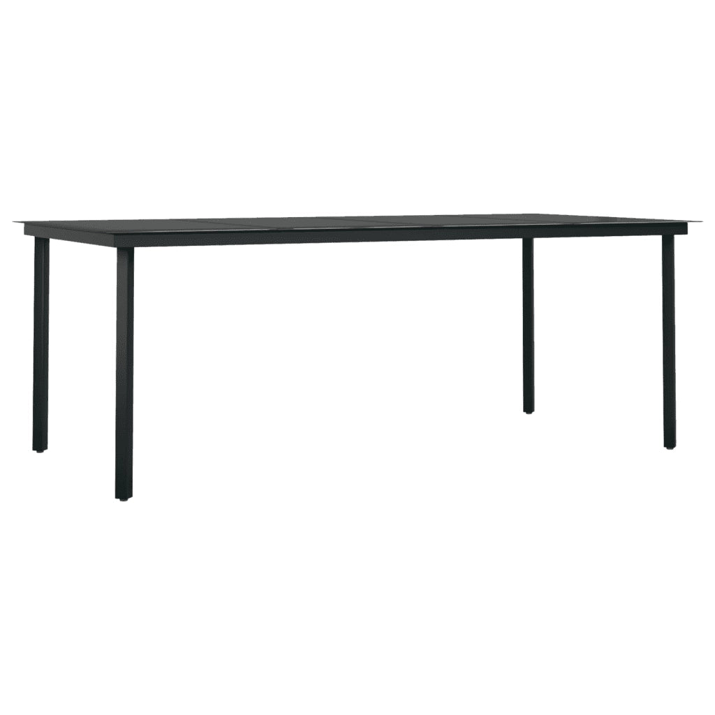 Set da Pranzo per Giardino 7 pz con Cuscini Nero cod mxl 50377
