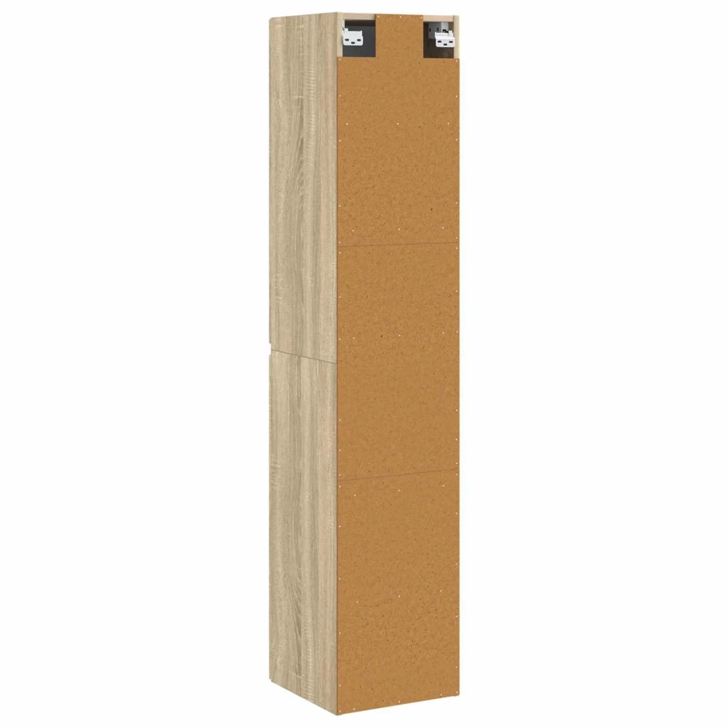Mobiletto da Bagno a Muro Rovere Sonoma 33 x 34,5 x 160 cm