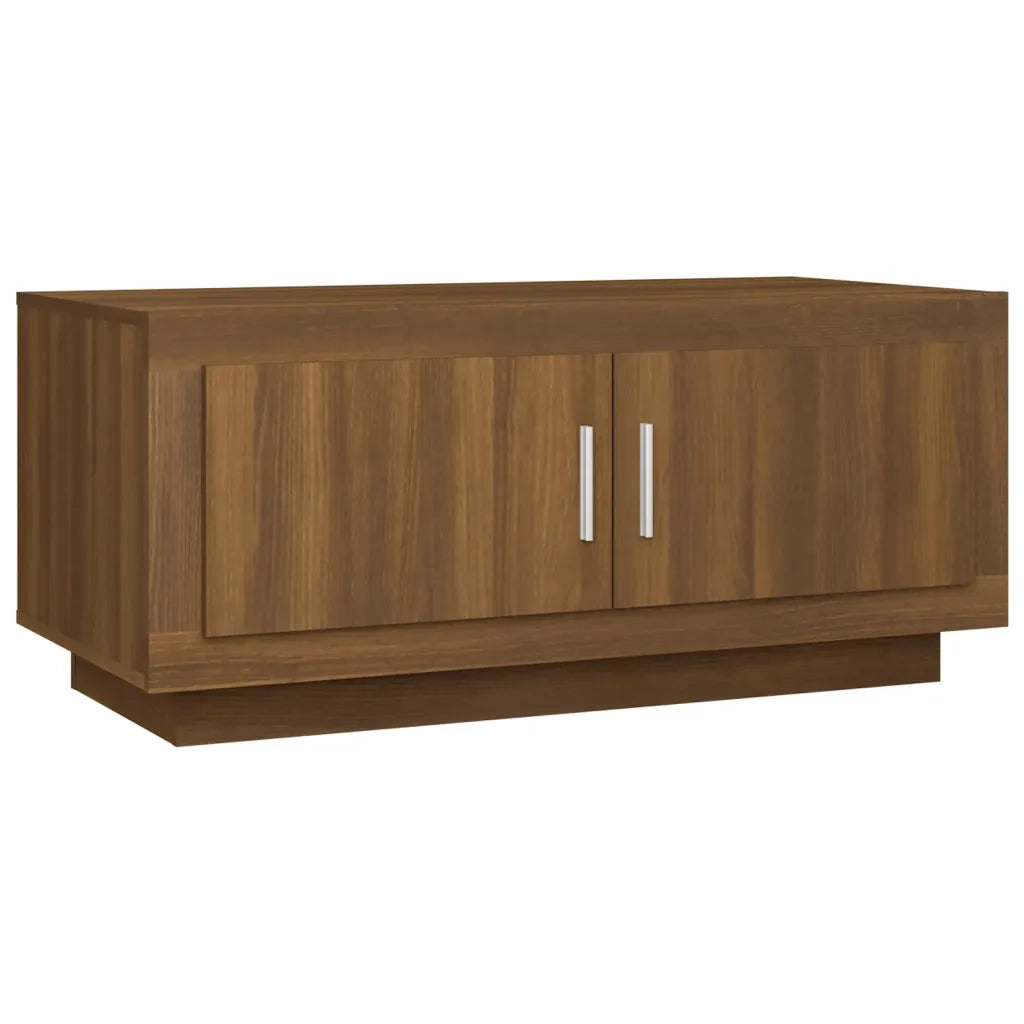 Tavolino Salotto-Tavolino da soggiorno-Tavolo Rovere Marrone 102x50x45 cm Legno Multistrato