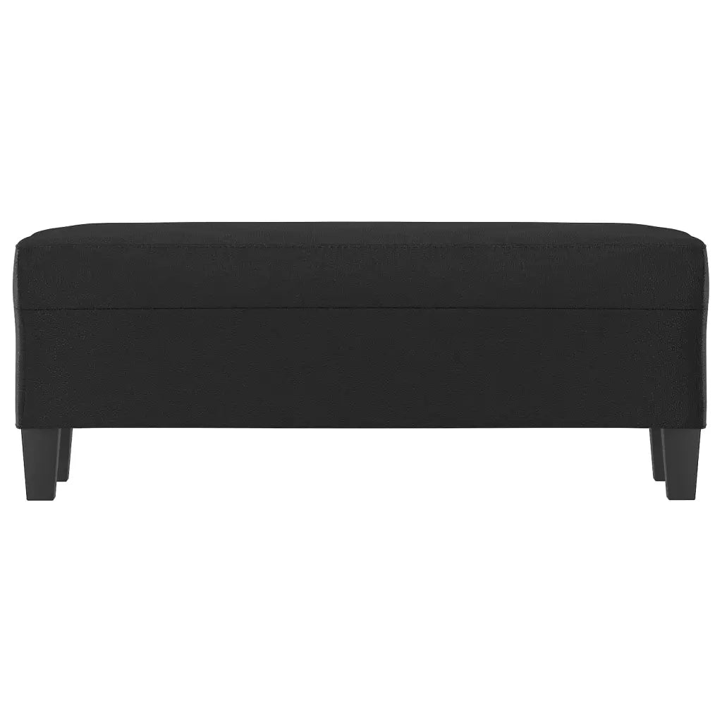 Panca-Sgabello Nera 100x35x41 cm in Similpelle 231293
