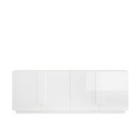Madia Design Moderno 4 Ante Jupiter 241x44x90 cm Bianco laccato lucido