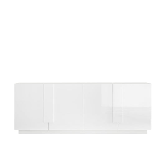 Madia Design Moderno 4 Ante Jupiter 241x44x90 cm Bianco laccato lucido